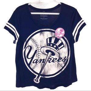 Yankees Navy Silver Bling T-shirt